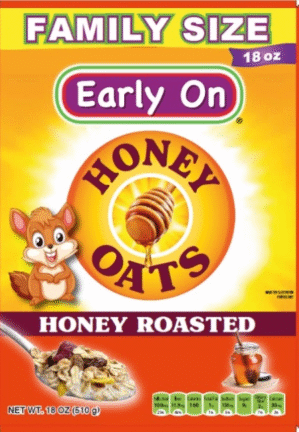 EARLY ON HONEY OATS  18oz 12PK