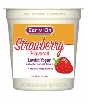 EARLY ON STRAWBERRY LF YOGURT 32oz 6PK
