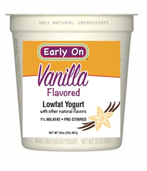 EARLY ON VANILLA LF YOGURT 32oz 6PK