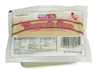 EARLY ON PART SKIM MOZZARELLA BALL 16oz 12PK