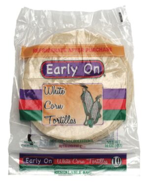 EARLY ON WHITE CORN TORTILLAS 16oz 30PK